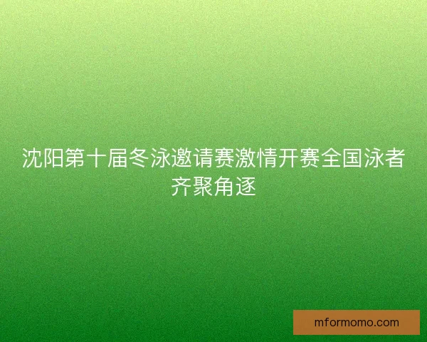 沈阳第十届冬泳邀请赛激情开赛全国泳者齐聚角逐